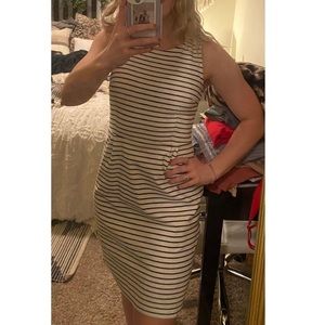 Striped fitted pencil dress